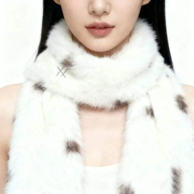 Leopard Print Plush Scarf | Soft Warm Winter Fashion Neck Warmer for Women - product detail image 3 by TRANSION