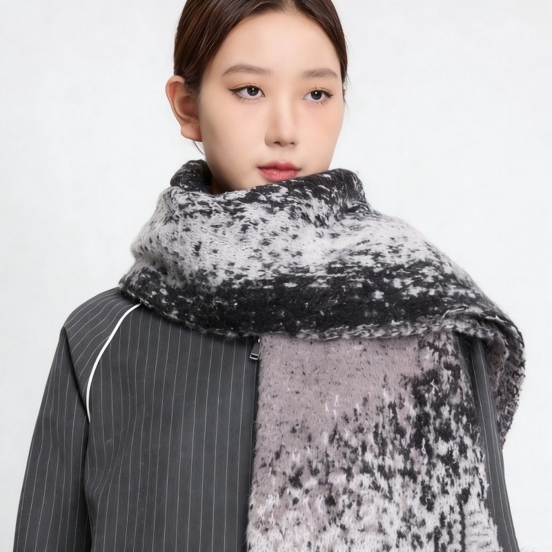 Autumn Winter Gradient Scarf Soft Warm Fashion Scarf - Image 4