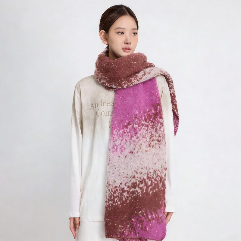 Autumn Winter Gradient Scarf Soft Warm Fashion Scarf - Image 3