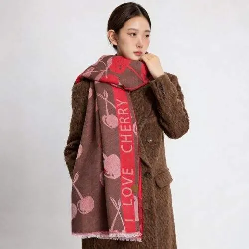 Jacquard Scarf Fashion Warm Winter Versatile Scarf - custom OEM apparel by TRANSION