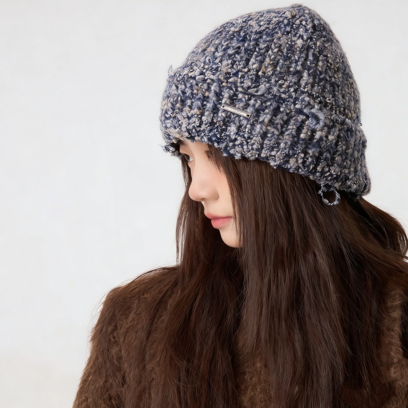 Colorful Knit Beanie – Thick Winter Warm Knitted Hat for Women - Image 4
