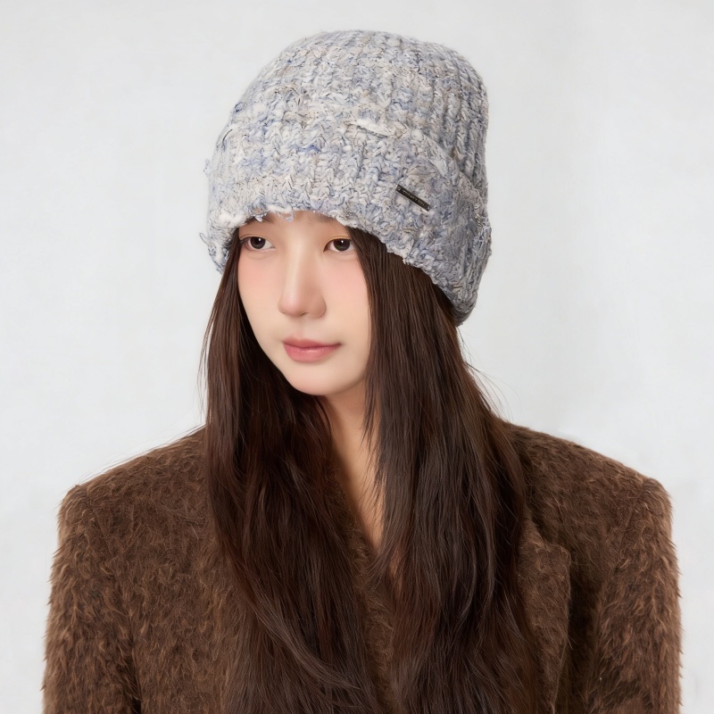 Colorful Knit Beanie – Thick Winter Warm Knitted Hat for Women - Image 2