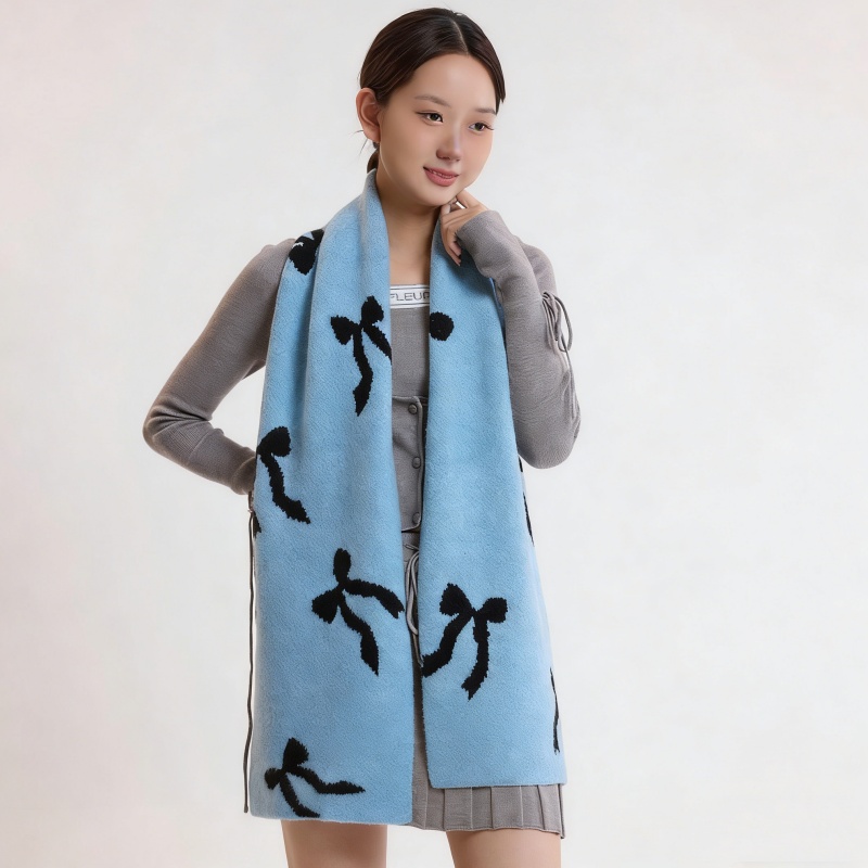 Women’s Thick Wool Knit Scarf – Soft & Warm Winter Neck Warmer