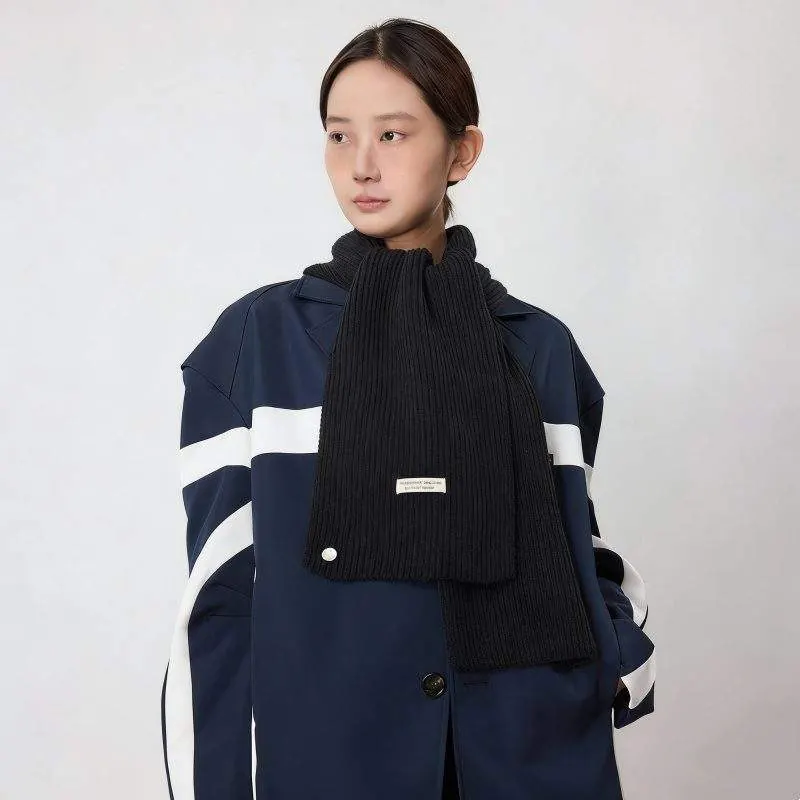 Women’s Solid Color Knit Scarf – Simple & Warm Winter Scarf - product detail image 2 by TRANSION