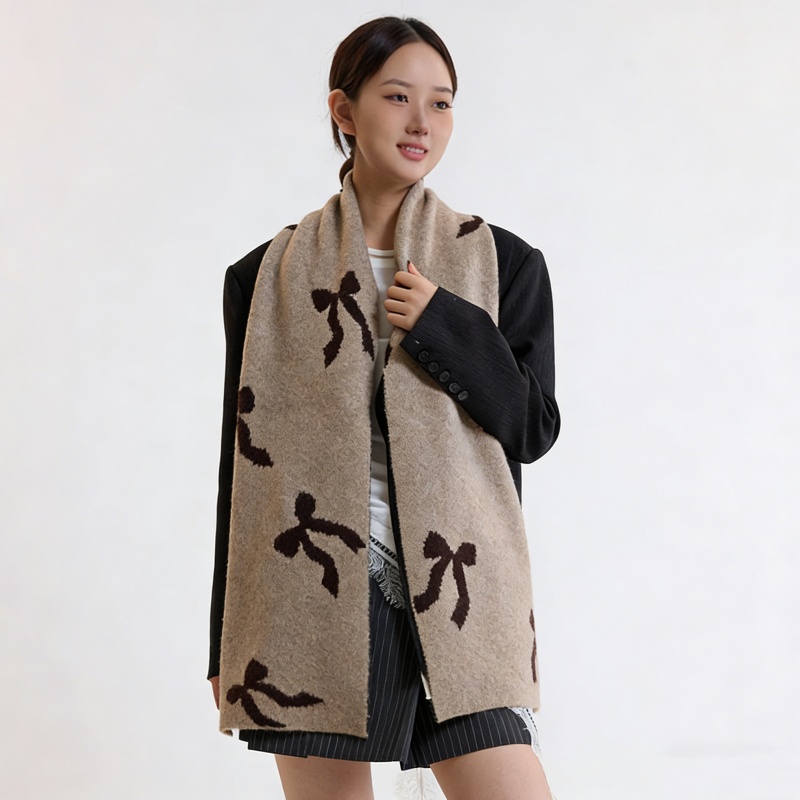 Women’s Thick Wool Knit Scarf – Soft & Warm Winter Neck Warmer - Image 2