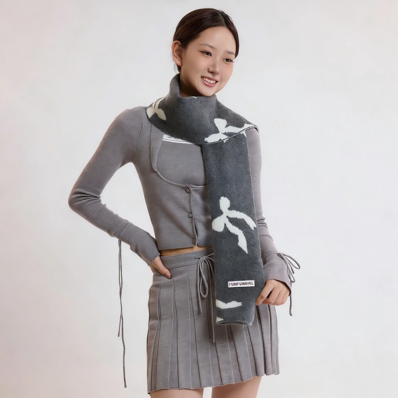 Women’s Thick Wool Knit Scarf – Soft & Warm Winter Neck Warmer - Image 3