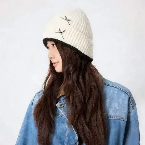 Women’s Knit Beanie – Warm & Soft Winter Wool Hat - product detail image 3 by TRANSION