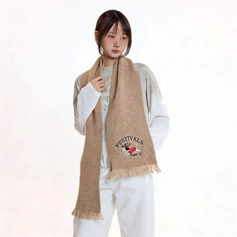 Women’s Thick Knit Scarf – Warm, Stylish & Versatile Winter Neck Scarf - product detail image 2 by TRANSION