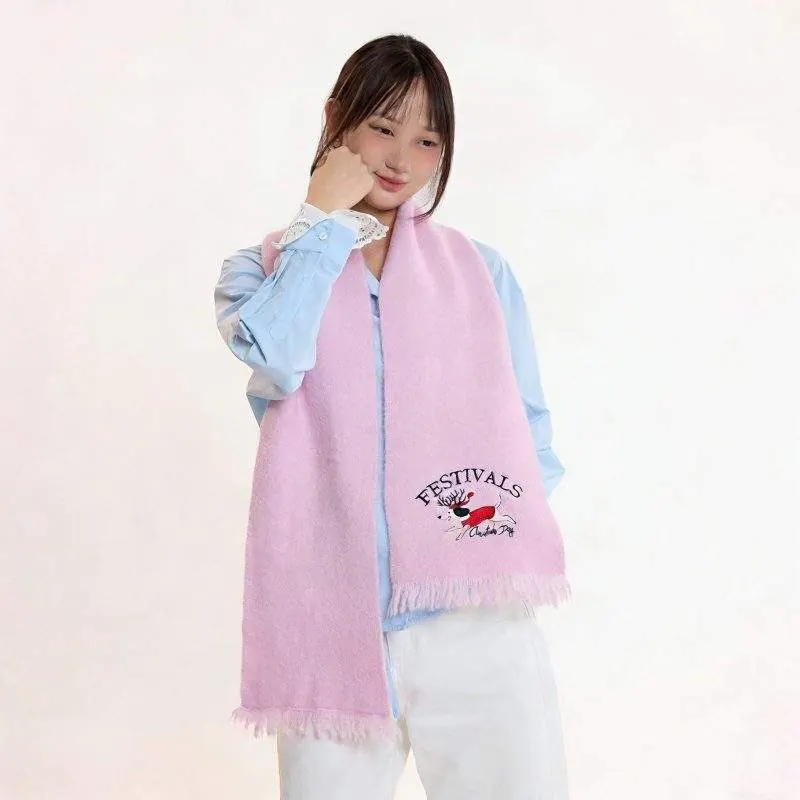 Women’s Thick Knit Scarf – Warm, Stylish & Versatile Winter Neck Scarf - product detail image 3 by TRANSION