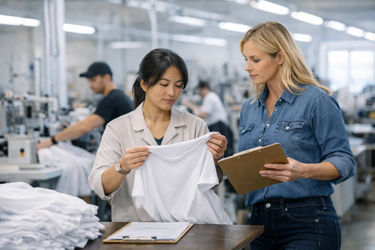 Quality inspection in garment factory
