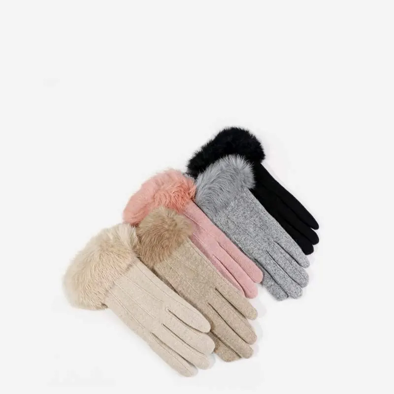 Cashmere Winter Fleece Lined Gloves – Warm & Soft Gloves - product detail image 2 by TRANSION