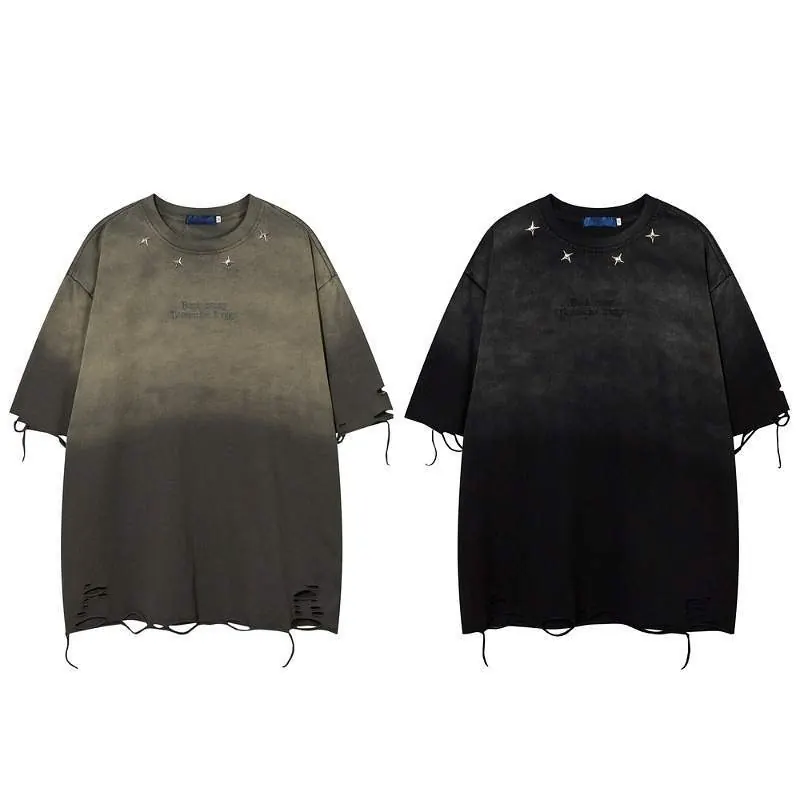 Washed Vintage Oversized T-Shirt – Casual Loose Fit Short Sleeve Tee - product detail image 1 by TRANSION