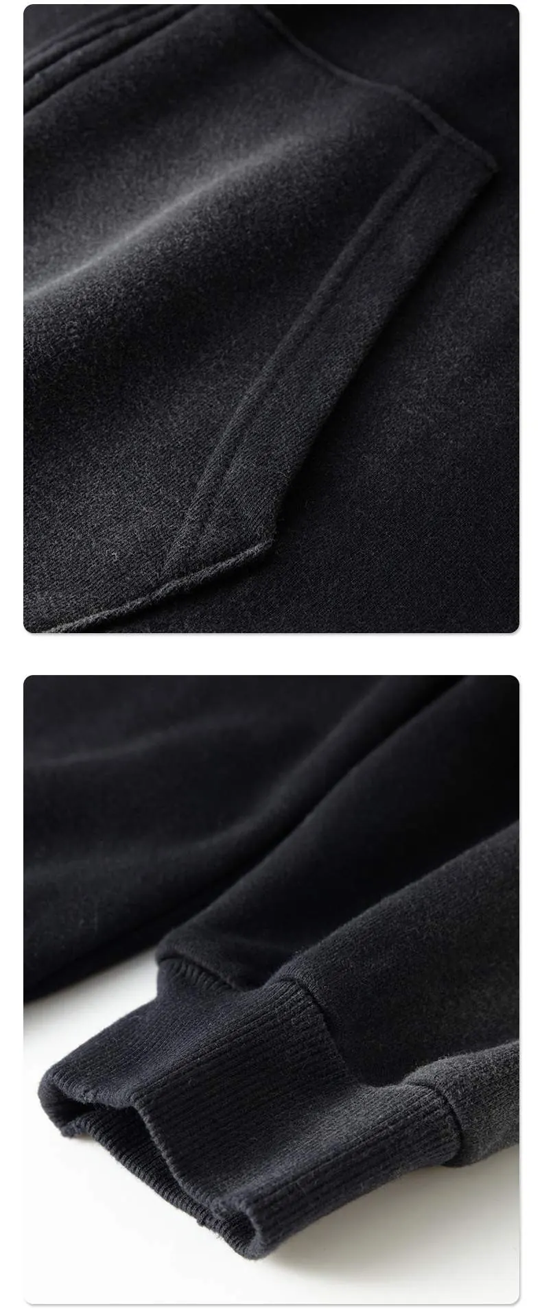 Winter Thick Washed Vintage Double Zip Hoodie - product detail image 5 by TRANSION
