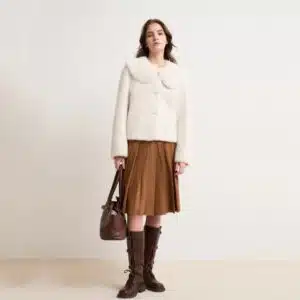 Women’s Solid Color Mink-Feel Eco Faux Fur Bonded Jacket - product detail image 1 by TRANSION