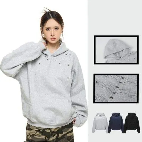 Beaded Embroidered Hooded Sweatshirt for Women – Loose Fit Casual Pullover Hoodie - custom OEM apparel by TRANSION