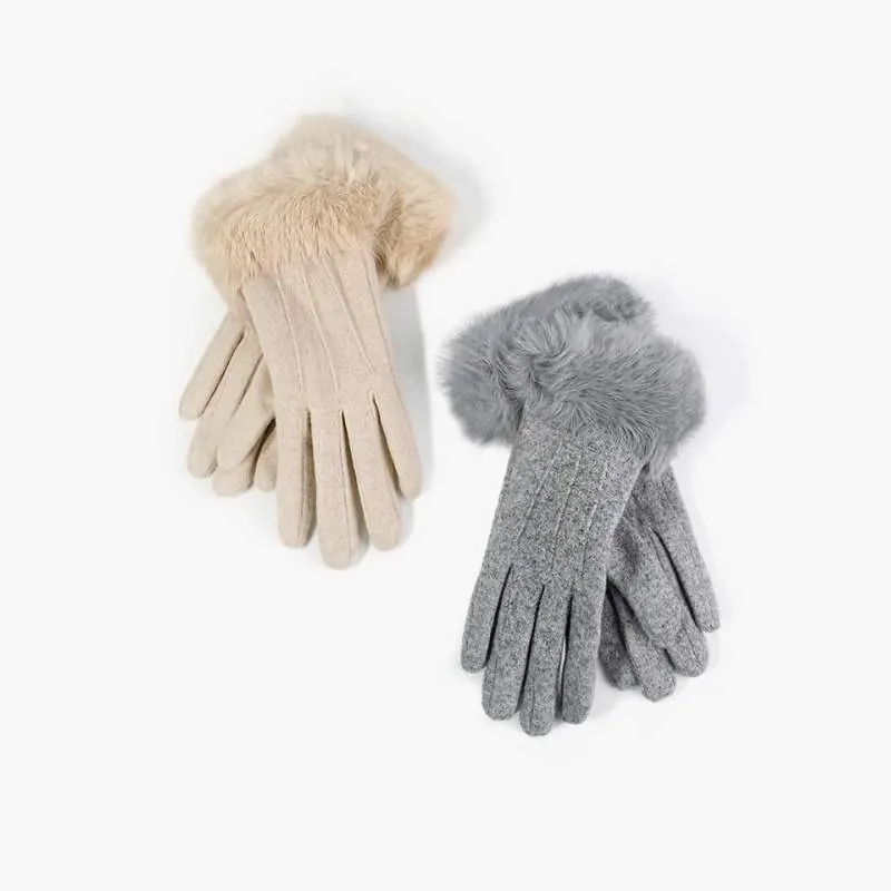 Cashmere Winter Fleece Lined Gloves – Warm & Soft Gloves - product detail image 1 by TRANSION