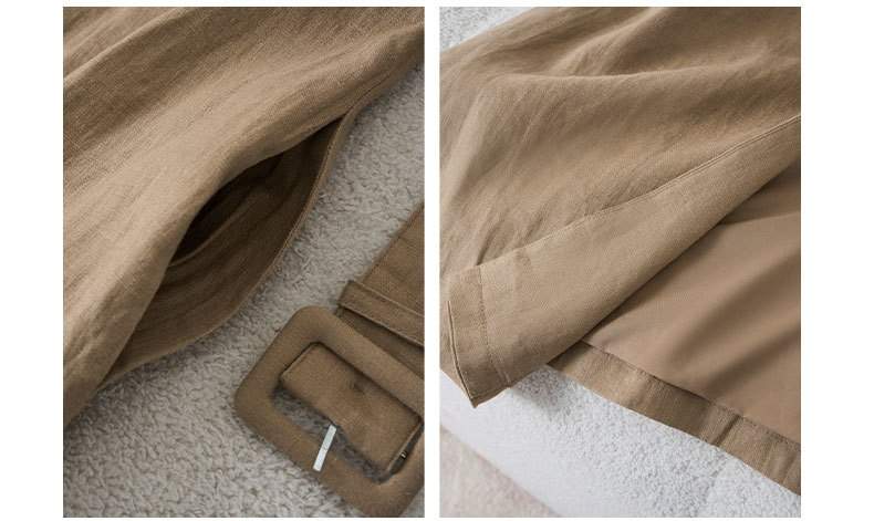 Minimalist Linen Maxi Dress for Women – High Waist Tie Sleeveless Side Slit Summer Dress - Image 8