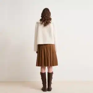 Women’s Solid Color Mink-Feel Eco Faux Fur Bonded Jacket - product detail image 3 by TRANSION