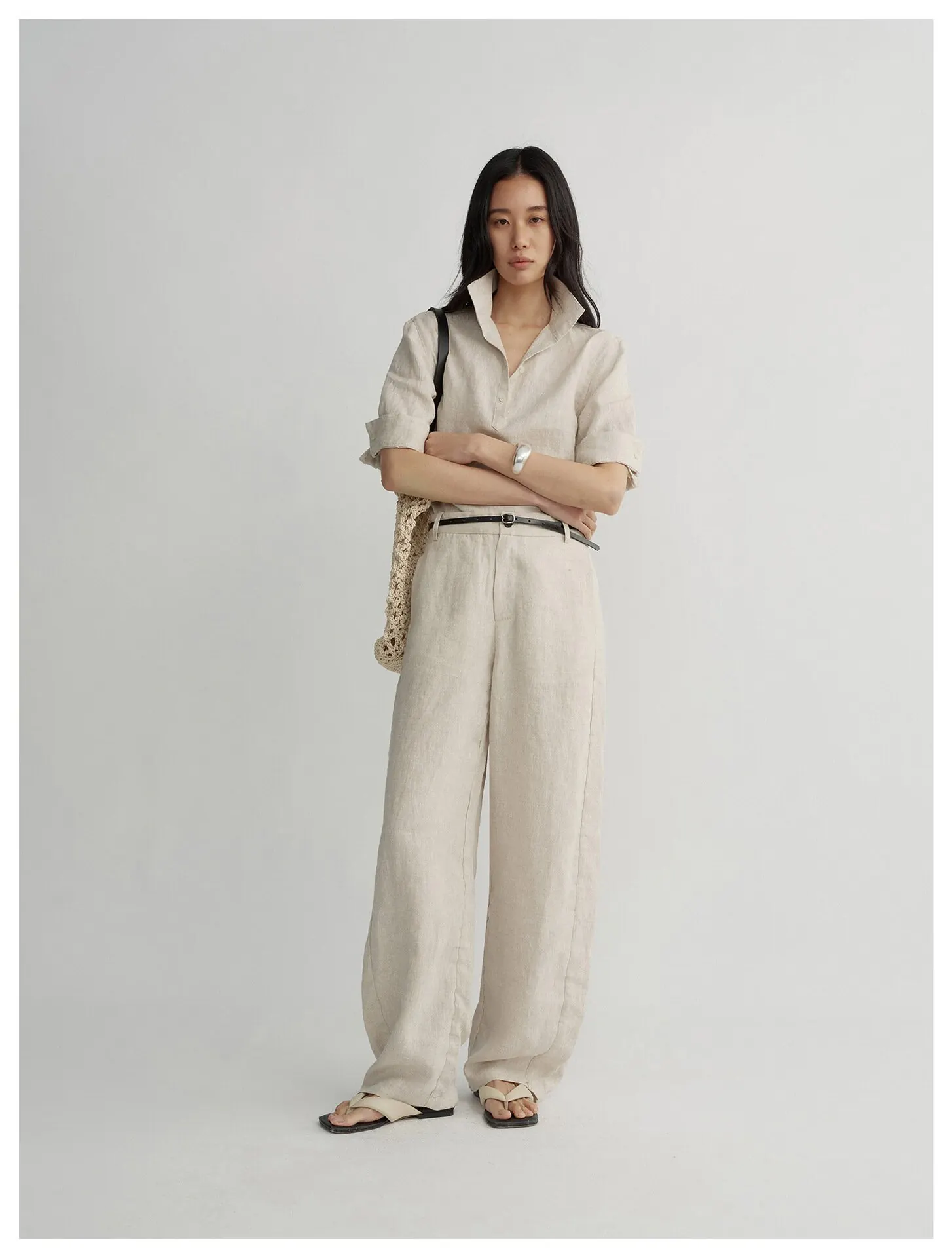Women's Casual Loose Linen Trousers - Image 6