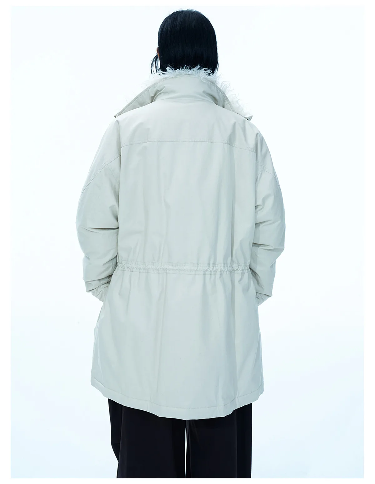 Women's 90% White Duck Down Parka Jacket, Windproof Warm Long Sleeve Puffer Coat, Functional Winter Outerwear - Image 8