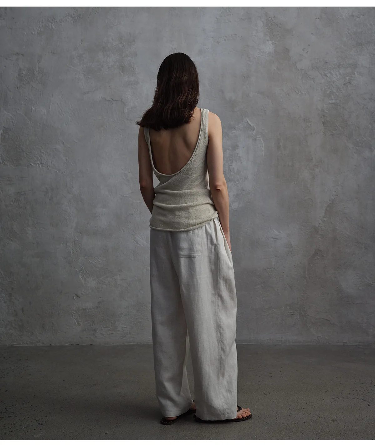 Women's Linen Lyocell Casual Pants Soft Textured Drawstring Waist Summer Trousers - Image 4