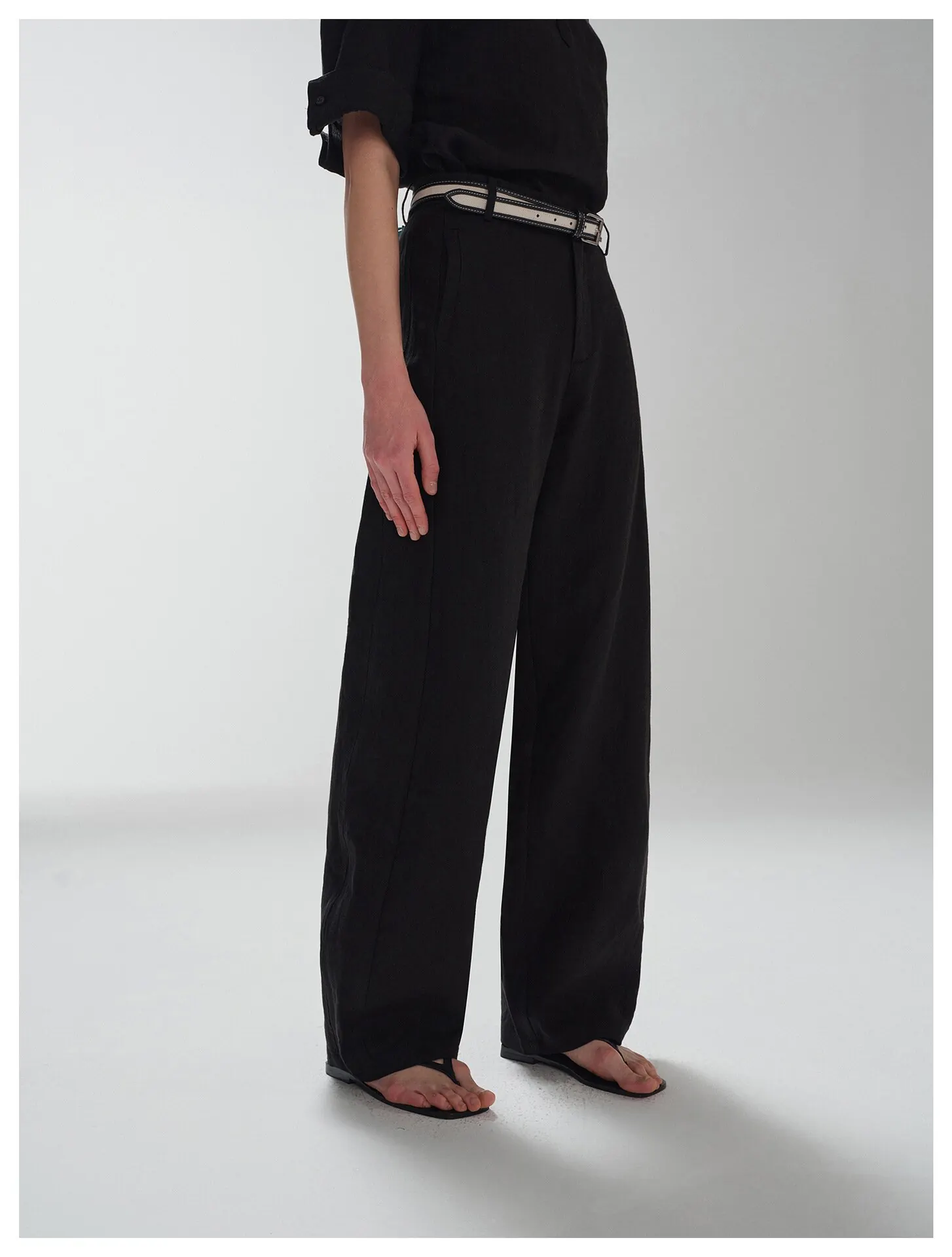 Women's Casual Loose Linen Trousers - Image 8