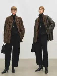 Women’s Stand Collar Reversible Faux Fur Jacket