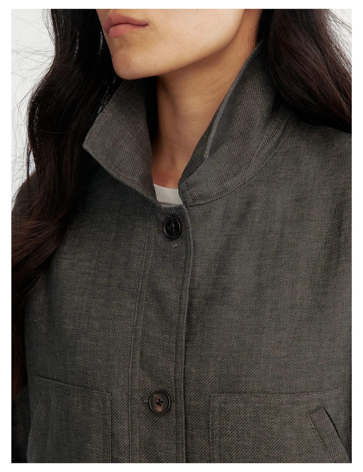 Women's Belted Linen Jacket – Relaxed Fit Single Breasted Lapel Blazer for Fall - Image 2