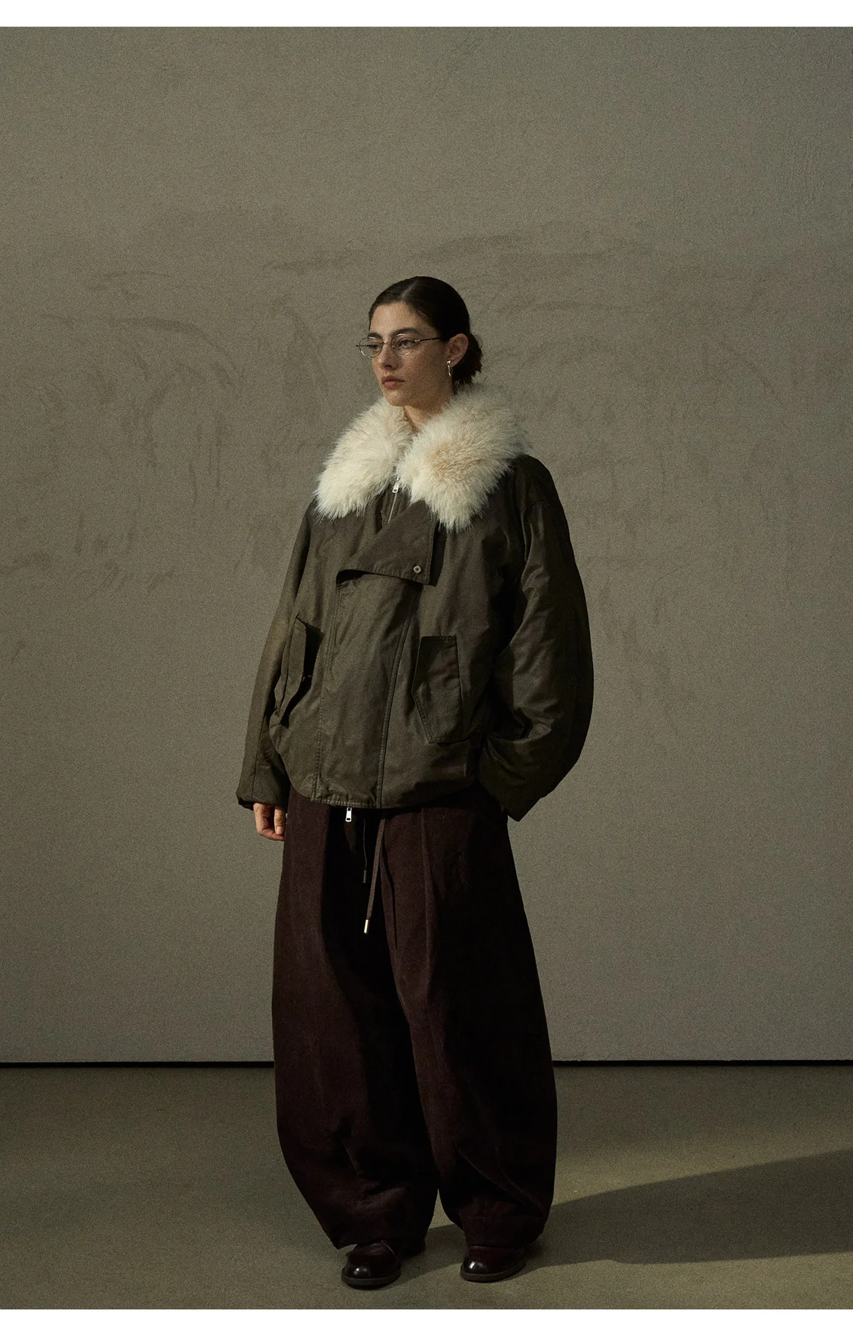 Women's Winter Parka Coat with Faux Fur Collar, Thick Cotton Padded Jacket, Warm Hooded Outerwear - Image 2