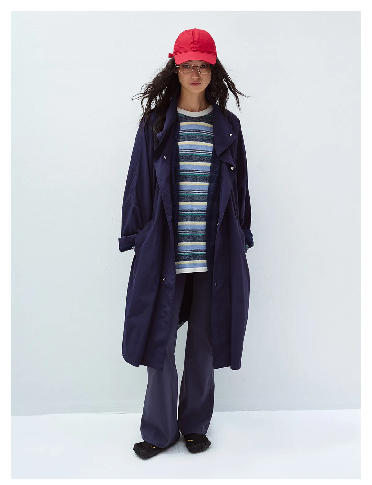 Women's Single Breasted Trench Coat, Long Sleeve Classic Outerwear Jacket, Casual Lightweight Windbreaker - Image 6