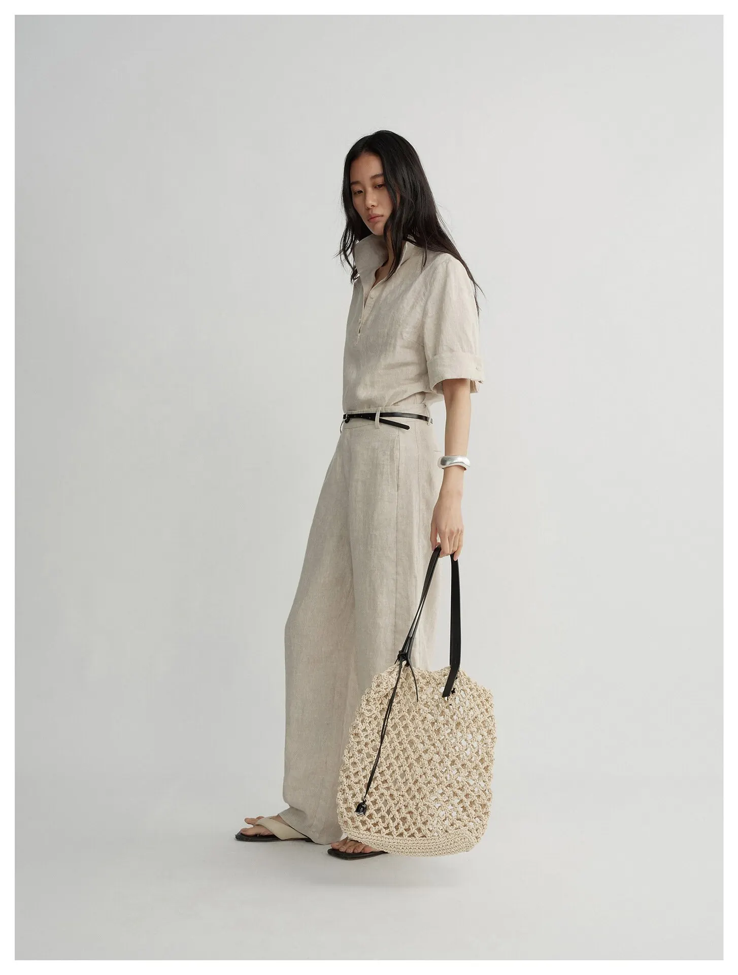 Women's Casual Loose Linen Trousers - Image 4