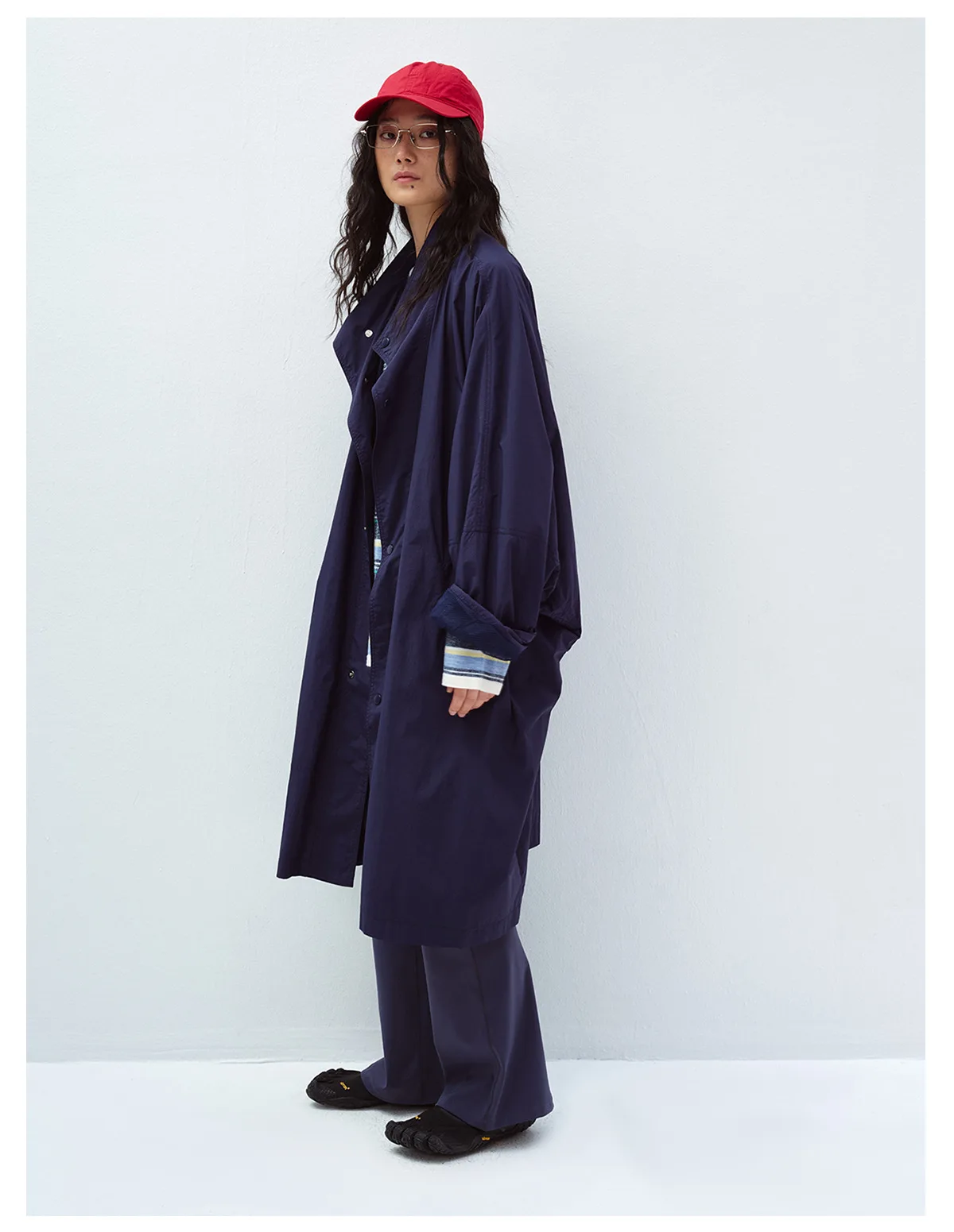 Women's Single Breasted Trench Coat, Long Sleeve Classic Outerwear Jacket, Casual Lightweight Windbreaker - Image 5