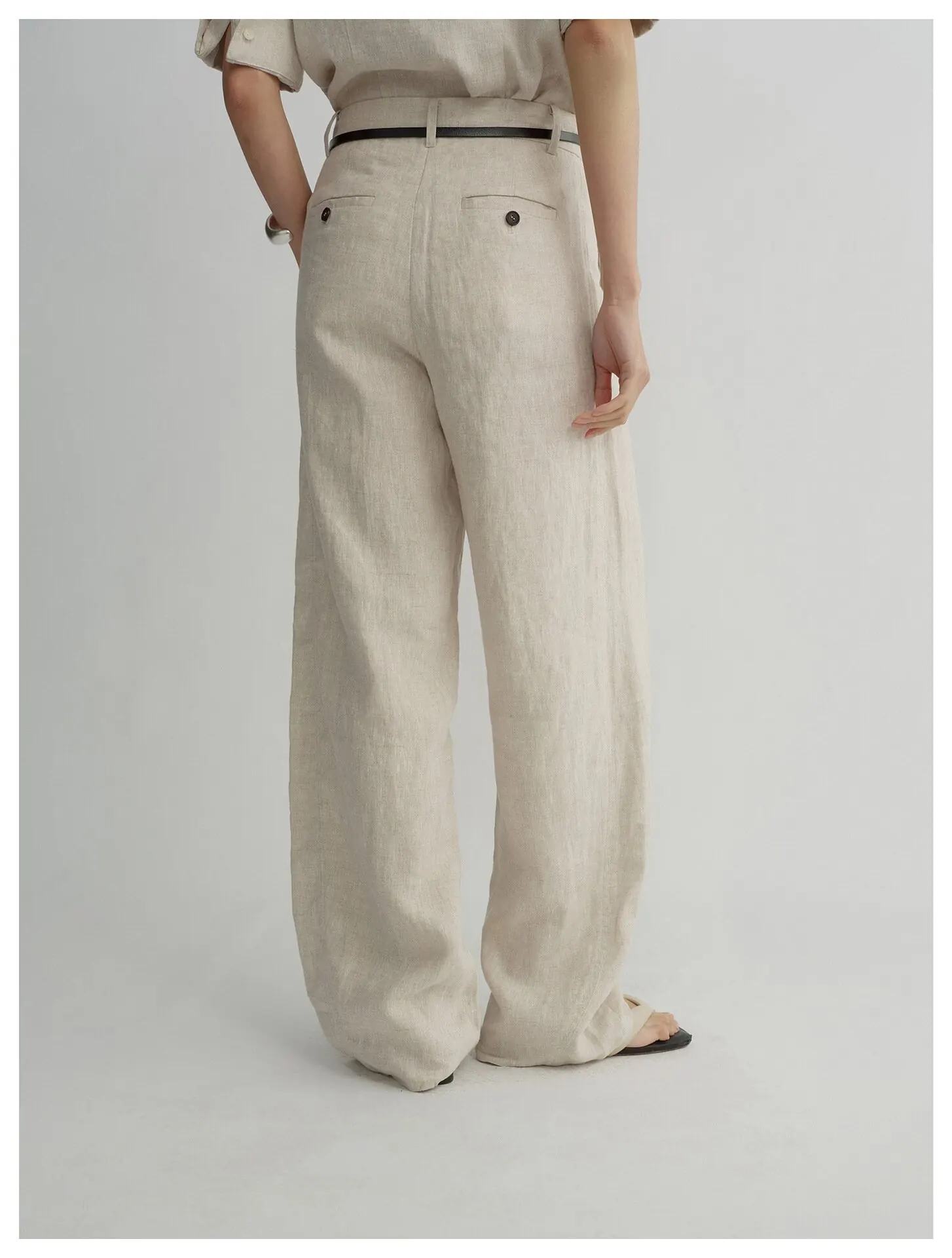 Women's Casual Loose Linen Trousers - Image 5