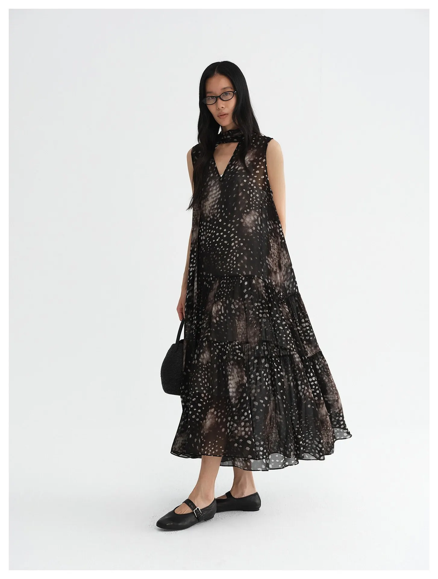 Women's Two-Piece Ribbon Tie Cami Dress Set - Image 5