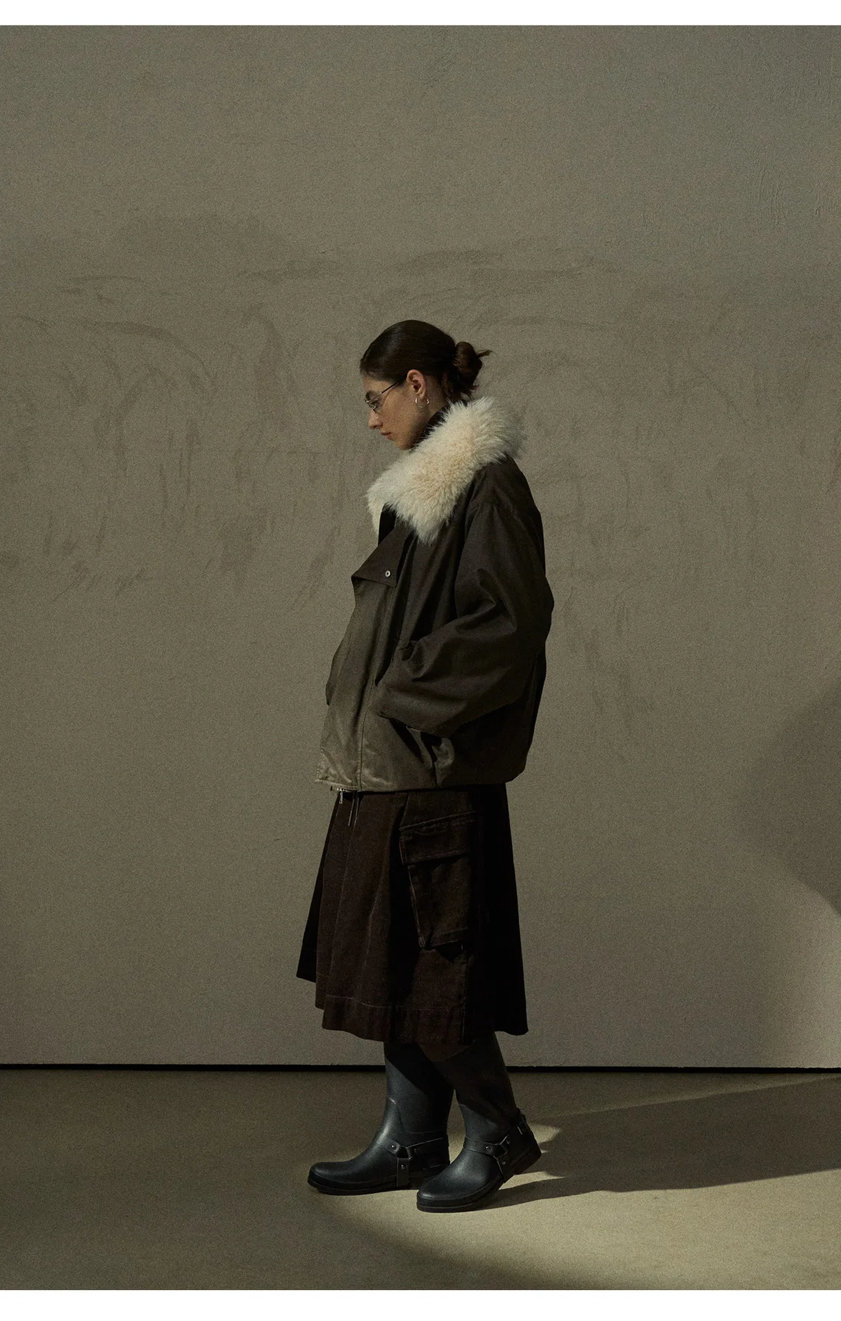 Women's Winter Parka Coat with Faux Fur Collar, Thick Cotton Padded Jacket, Warm Hooded Outerwear - Image 3