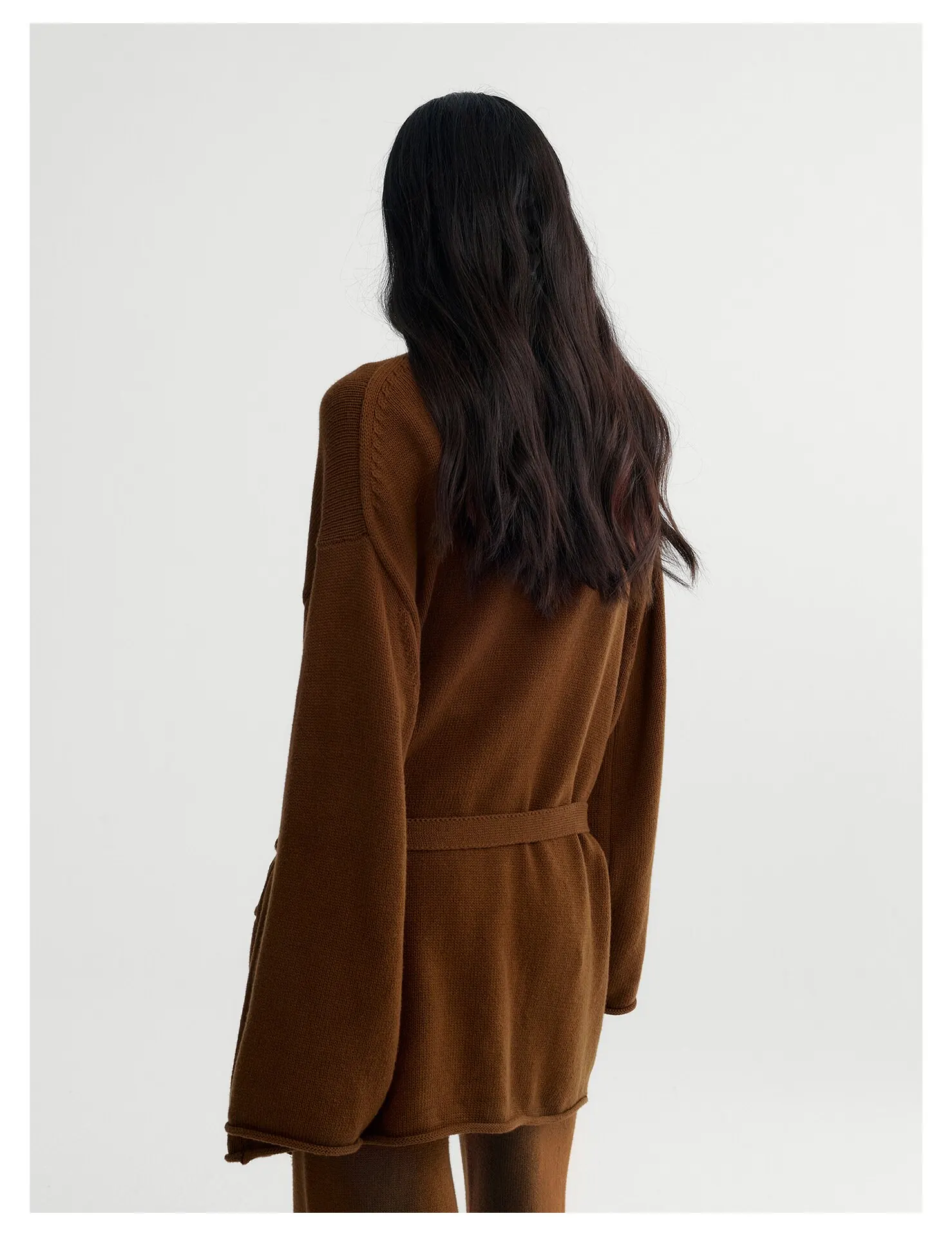 Women's V-Neck Tie-Front Knit Cardigan – Fall Lightweight Sweater - Image 4