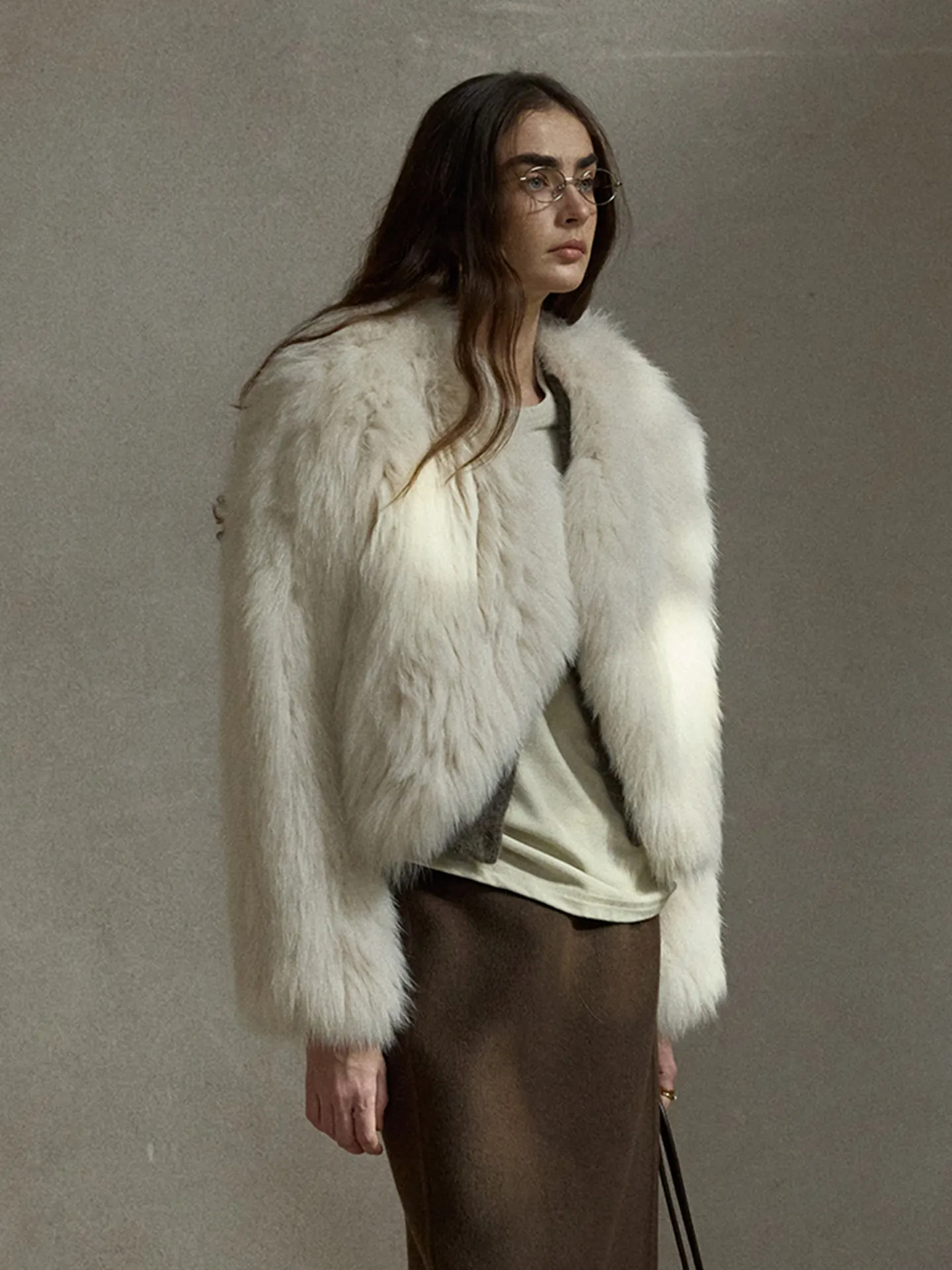 Women’s Faux Fox Fur Collar Coat – Warm Faux Fur Jacket Luxury Winter Outerwear - Image 2
