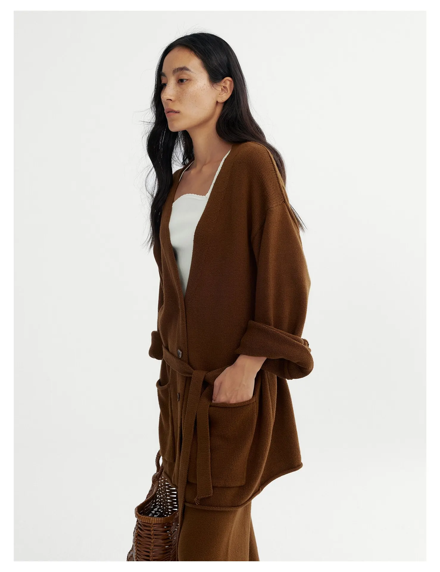 Women's V-Neck Tie-Front Knit Cardigan – Fall Lightweight Sweater - Image 5