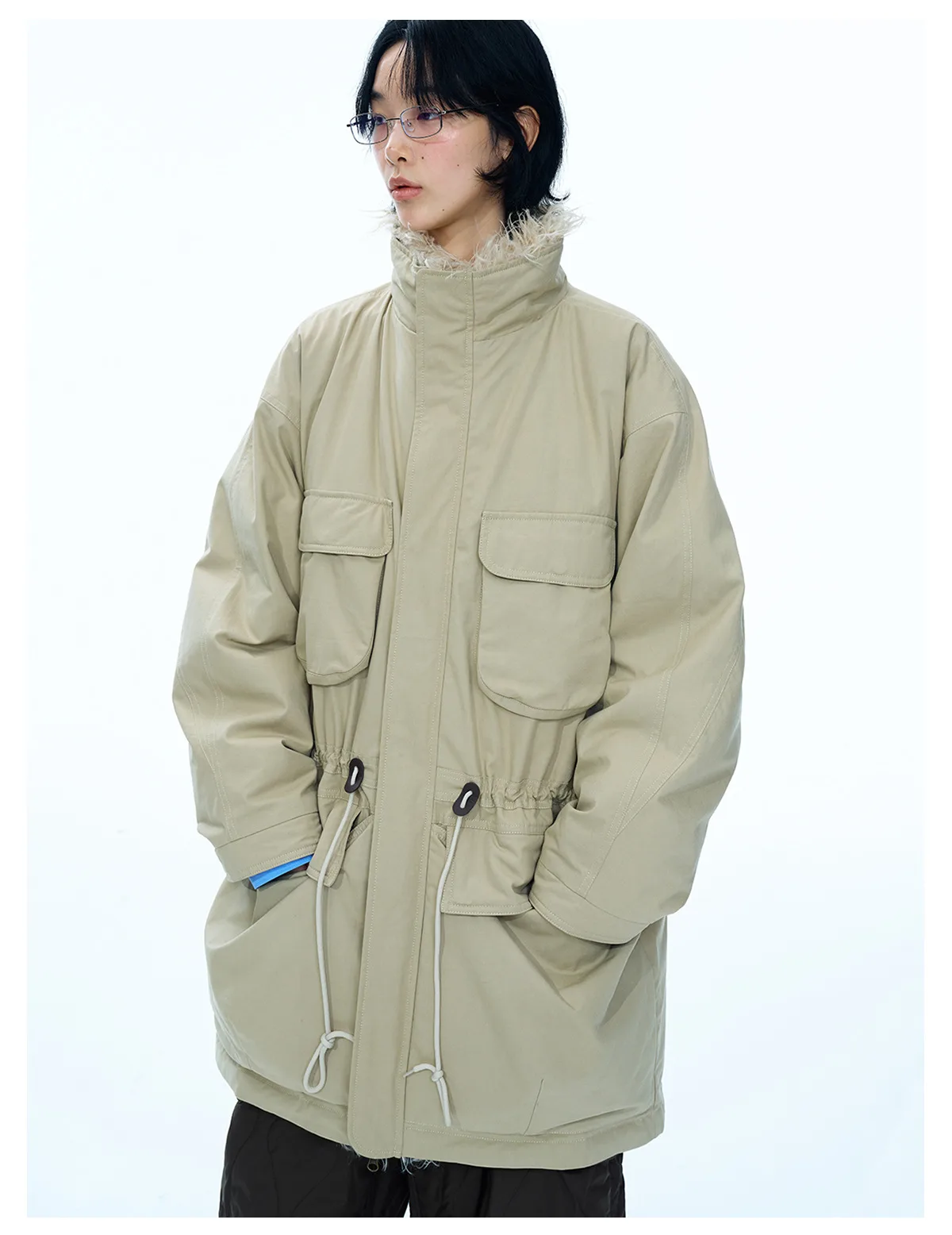 Women's 90% White Duck Down Parka Jacket, Windproof Warm Long Sleeve Puffer Coat, Functional Winter Outerwear - Image 3