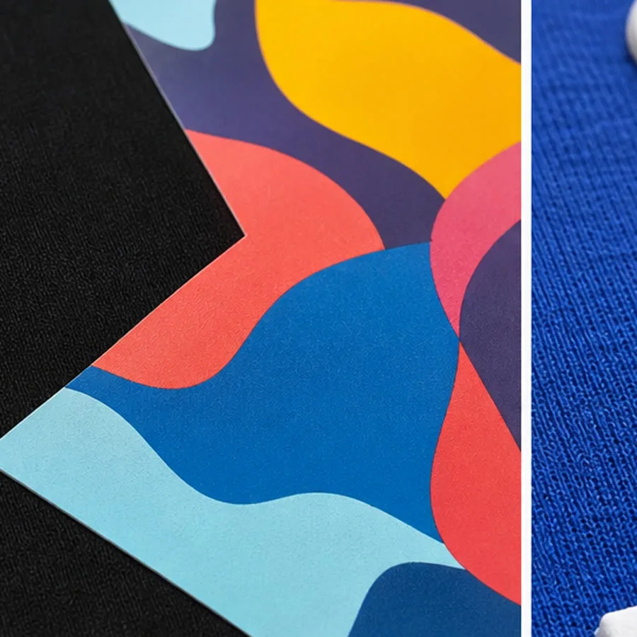 Multicolor heat-transfer film applied to black jersey
